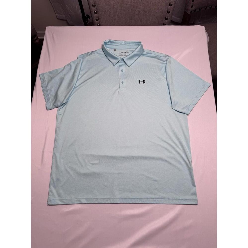 Under Armour Men's Performance Polo, Aqua‎ Blue, Sz XXL